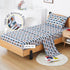 4 Set Sets- Viviland Pieces Boys Grey Full Sheet - Soft Microfiber Fitted Flat Sheets & Pillowcases - Retro Train Print