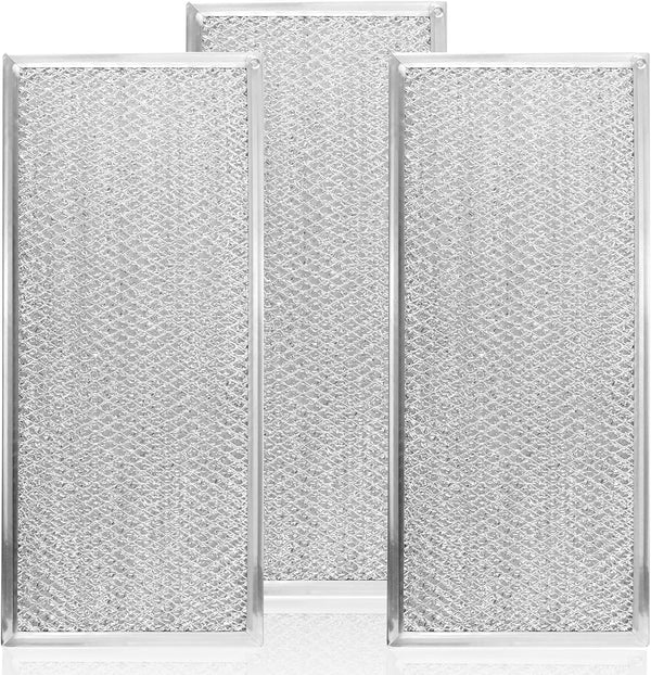 Microwave Grease Filter Replacement for Whirlpool, Amana, Maytag, Kitchenaid, 12.9"x5.8" Aluminum Mesh Screen (3 Packs)