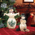 BirchHeart Snowman Holding Fawn, 6.25-Inch Tall by Pavilion Gift Company