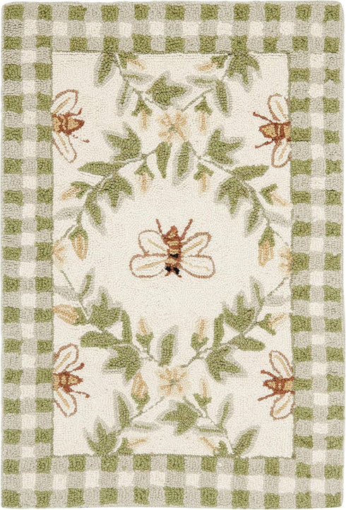 SAFAVIEH Chelsea Collection Accent Rug - 1'8" x 2'6", Ivory & Green,