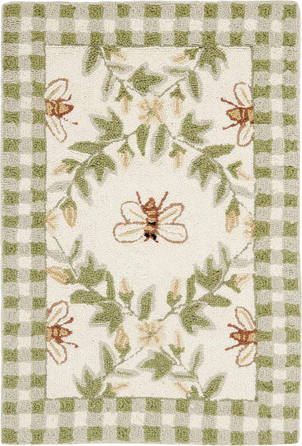 SAFAVIEH Chelsea Collection Accent Rug - 1'8" x 2'6", Ivory & Green,