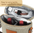 Tirrinia 2 Bottle Wine Gift Tote Carrier, Insulated Padded Wine Cooler Bag for Travel, Grey