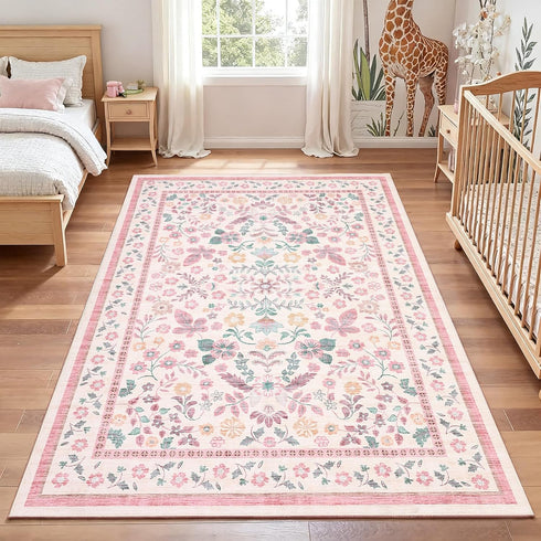 5x7 GarveeHome Area Rugs for Living Room Machine Washable Rug Non Slip Backing Soft Large Stain Resistant Low Pile