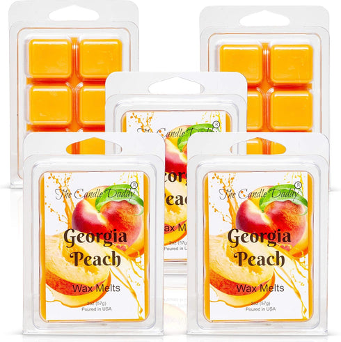 Georgia Peach - Southern Peach Fruit Scented Melt - Maximum Scent Wax Cubes/Melts - 1 Pack, 2 Ounces