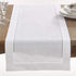 SARO LIFESTYLE Hemstitched Border Table Runner, White, 16"x72"