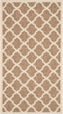 SAFAVIEH Courtyard Collection 2'7" x 5' Brown/Bone CY6903 Trellis Indoor/ Outdoor Splashproof Easy Scrubbing Patio Backyard Mudroom Area Rug by Safavieh