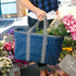 CleverMade 30L 3 Pack 30 lb EcoBasket Collapsible Tote Basket Reusable Grocery Tote That Stands Upright, Foldable