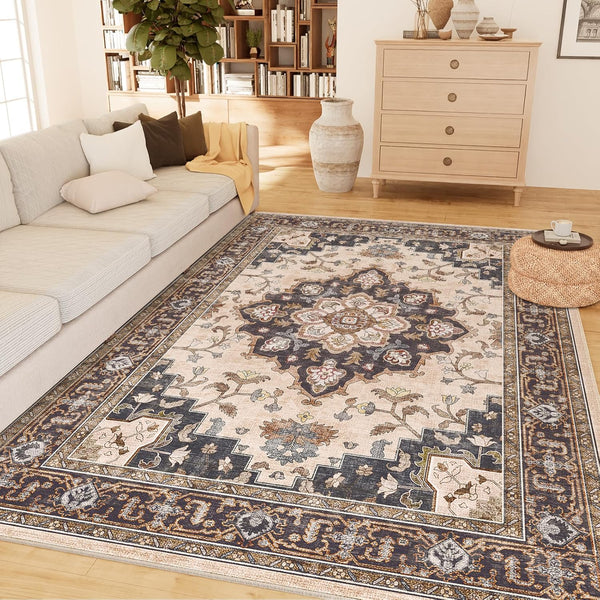 CAPALOCA Machine Washable Rugs Nursery Rug 6x9 Cute Girl Non Slip Low