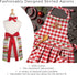 DII Kitchen Collection Gingham Check Apron, Red/Black