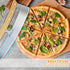 ALLTOP Pizza Cutter Rocker, High Performance Stainless Steel Slicer Blade with Wooden Handle, Kitchen Tool