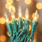 mimigogo 50-Count White Christmas Lights with Green Wire,Mini String Lights for Holiday Decorations,