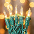 mimigogo 50-Count White Christmas Lights with Green Wire,Mini String Lights for Holiday Decorations,