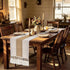 yuboo Boho Table Runner 90 inches Long - Rustic Burlap Table Runner