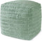 AELS Unstuffed Farmhouse Pouf Cover for Living Room, Boho Storage Bean Bag