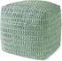 AELS Unstuffed Farmhouse Pouf Cover for Living Room, Boho Storage Bean Bag