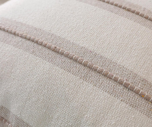 22x22 Set 2, Cethom Boho Throw Pillow Covers of Taupe Striped Decorative Pillow Cases for Couch Chair Bed, Textured