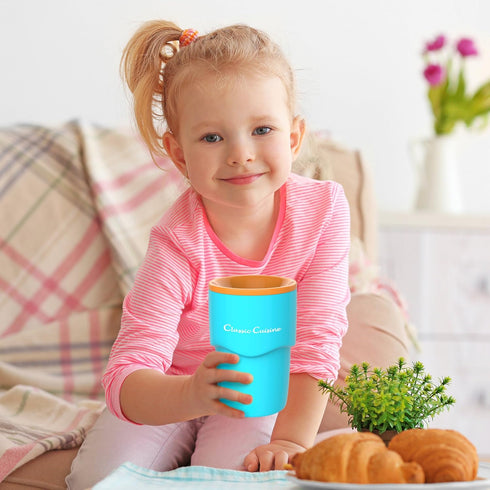Frozen Slushy Maker Machine - Single Serving Treat Cup for Homemade Slushies, Milkshakes, Smoothies, Sorbets