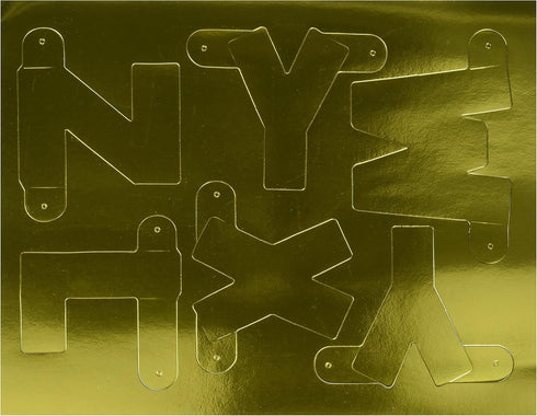 Beistle Designer Letters & Numbers Kit, Gold