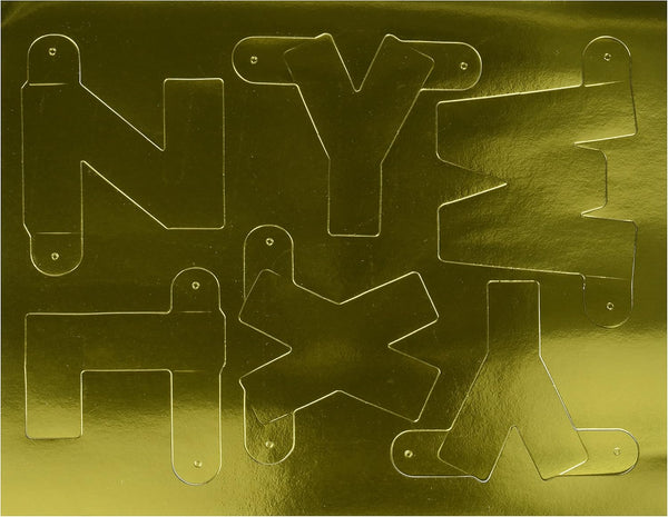 Beistle Designer Letters & Numbers Kit, Gold