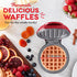 DASH Deluxe Mini Maker for Individual Waffles, Hash Browns, Keto Chaffles, Included Brush and Cord Wrap, Easy to Clean