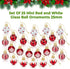 1 Inch Mini Red & White Peppermint Glass Ball Christmas Ornaments, Set of 25, Rustic Decorations for Trees