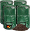 Ctosree 4 Pieces Compost Bin Bags Large 34 Gallon Reusable Yard Waste
