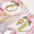 Agkvw 1st 1st Pink and Gold High Chair Banner- Floral and Butterfly One Highchair Banner, Birthday Party Decoration