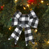 12-Pack Iconikal Black Gingham Decorative Bows, 5 x 7 inches (White Buffalo Plaid)