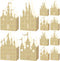 Geiserailie 20 Pieces Castle Box, Glitter Princess Candy Box for Favor Treat Gift, Baby Shower Wedding Supplies
