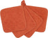 Cotton Pot Holders, Machine Washable Heat Resistant Everyday Kitchen Basic Terry Pot Holder Set of 4 (Orange)