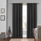 ECLIPSE Tricia Modern Thermal Rod Pocket Window Curtains for Bedroom (2 Panels), 26"W x 63"L, Black