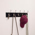 BirdRock Home Tri Hook Coat Rack, 5 Hooks, Wall Mount Hat Rack, Black Finish with Satin Nickel Hooks