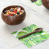 Restaurantware Coco Casa 6.3 Inch Serving Spoon - Durable Greaseproof Wooden Spoon for Hot and Cold Foods