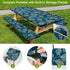 HobbLab Rv,72in,Blue-gray Picnic Table Cover with Bench Covers Portable Table Cloth Built-in Storage Pocket Fitted