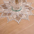 11 inches White Linen Doily Round Neutral Earth Tones Beige Lace Coffee Table Topper Dresser Scarf Place Mats