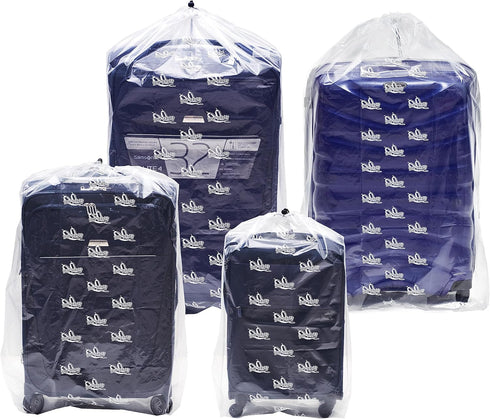 Set 4 Dust Cover Big Plastic Drawstring Bags Multi-Purpose for Storage and Keeping Luggage, Big Dolls, Blankets