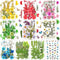 Nuanchu 223 Pcs Real Dried Pressed Flowers for Crafts, Natural Dried Leaves and Butterfly Stickers Set for DIY Resin