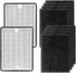 H126 Replacement HEPA Filter, Compatible with Levoit LV-H126, Includes 2 HEPA Filters and 8 Activated Carbon