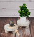 Set 2 Set Housewarming Gifts of Wood Display Stand Home Decor Display Risers Round Pedestal Bathroom Accessory Holder