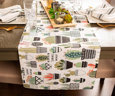 DII Urban Cactus Kitchen Collection, 14x72 Table Runner