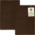 Utopia Towels Cotton Banded Rug - Bath Mats, 21 by 34 Inches, 100% Ring Spun Cotton, Dark Brown, 2 Pack