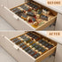 4 3" 12" 24" EDELHAUS Bamboo Spice Drawer Organizer - Expandable Tier Spice Rack (Need Deep Drawer) to Wide, Seasoning