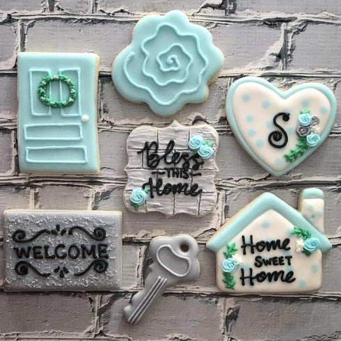 House & Antique Key Realtor Cookie Cutter Set, 2 Piece Tin Plated Steel, Made in the USA