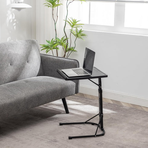 3 BTEXPERT Folding TV Tray Table Tray Foldable Adjustable Height & Tilt Angles for Dinner Eating Reading Laptop on Bed