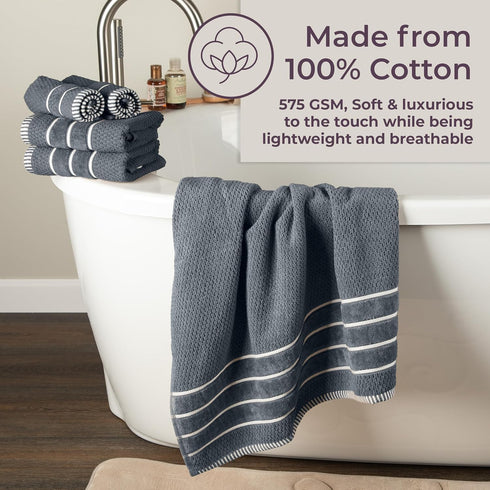 Set 100% 6 Set 2 2 2 Luxury Cotton Towel - Rice Weave Egyptian Cotton Piece with Bath Towels, Hand Towels