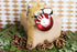 Tiny Ideas Christmas Baby's Handprint Ball Ornament - DIY Classic Christmas Tree Keepsake Gift, Red