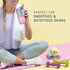 Oster Blend Active Portable Blender, USB Chargeable Personal Blender with Drinking Lid, Gray