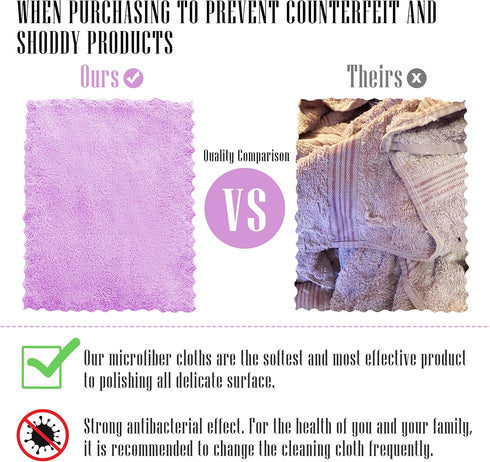 24 Pack 16 19 Inch Kitchen Dishcloths - Does Not Shed Fluff - Reusable Dish Towels, Dish cloths, Super Absorbent Coral