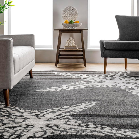 nuLOOM 2x3 Grey Coastal Minnie Starfish Accent Rug