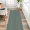 Kapaqua Solid Color Runner Rug, Non Slip Rubber Backing, Custom Length for Hallway Stair Kitchen Living Room, Hunter